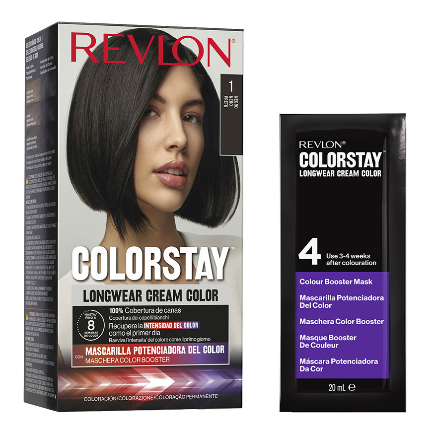 "Revlon Colorstay" long-lasting cream paint 1-Black – 2