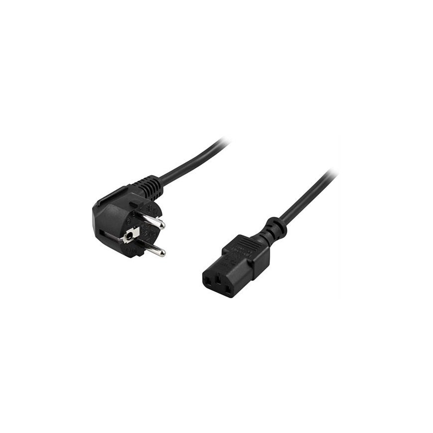 Deltaco DEL-111C elektrības kabelis Melns 7 m CEE7/7 IEC C13