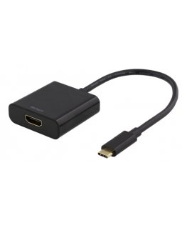 Deltaco USBC-HDMI8 USB graphics adapter Black