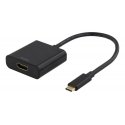 Deltaco USBC-HDMI8 USB графический адаптер Черный Deltaco USBC-HDMI8 USB графический адаптер Черный