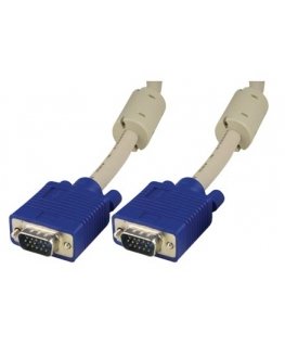 Deltaco RGB-8B VGA kabelis 5 m VGA (D-Sub) Zils, Balts