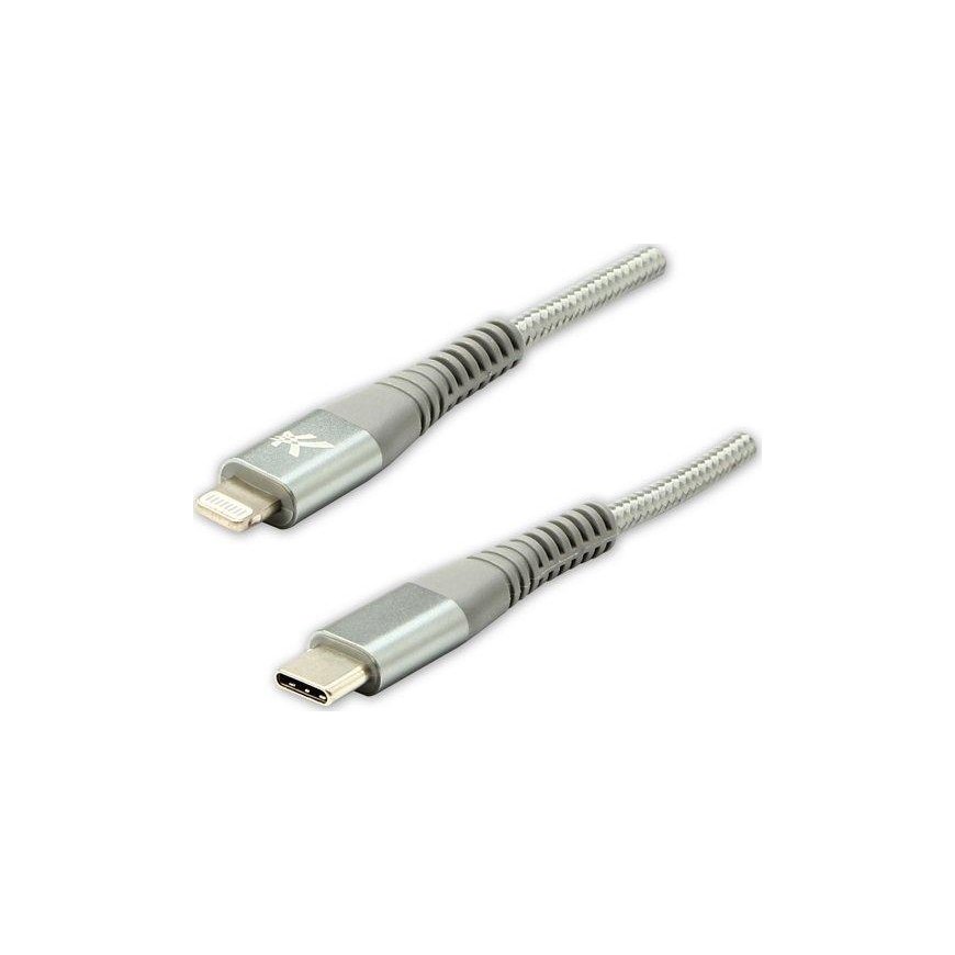 Cable USB Logo USB-C - Lightning 2 m Silver