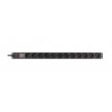 Deltaco GT-8512 power extension 12 AC outlet(s) Indoor Black Deltaco GT-8512 power extension 12 AC outlet(s) Indoor Black