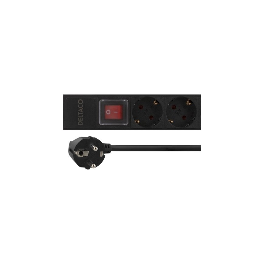 Deltaco GT-8512 power extension 12 AC outlet(s) Indoor Black – 2