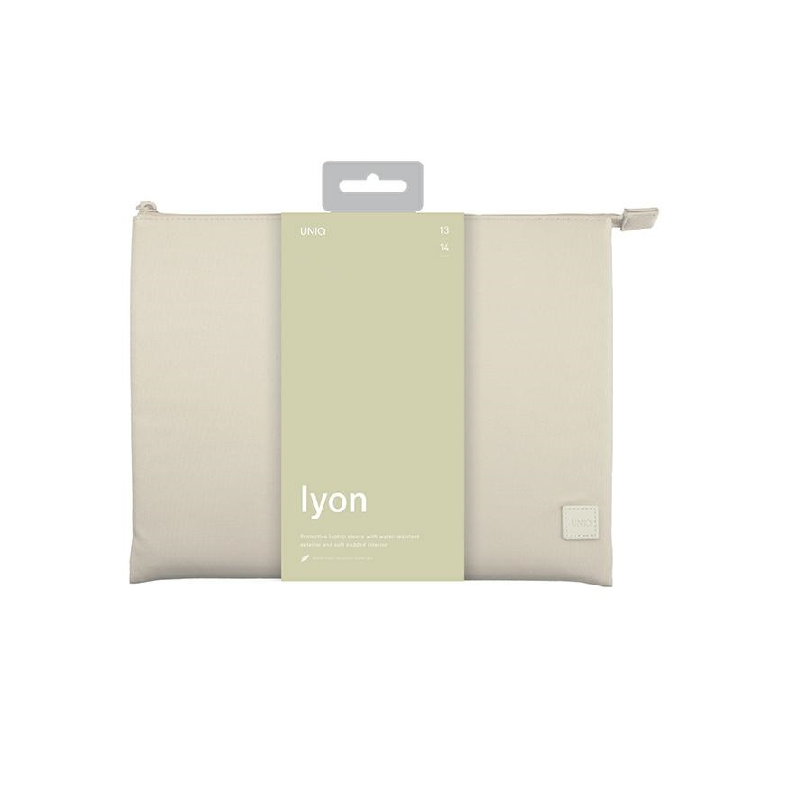 Case UNIQ etui Lyon laptop Sleeve 14" sand color/seasalt light beige Waterproof RPET – 2