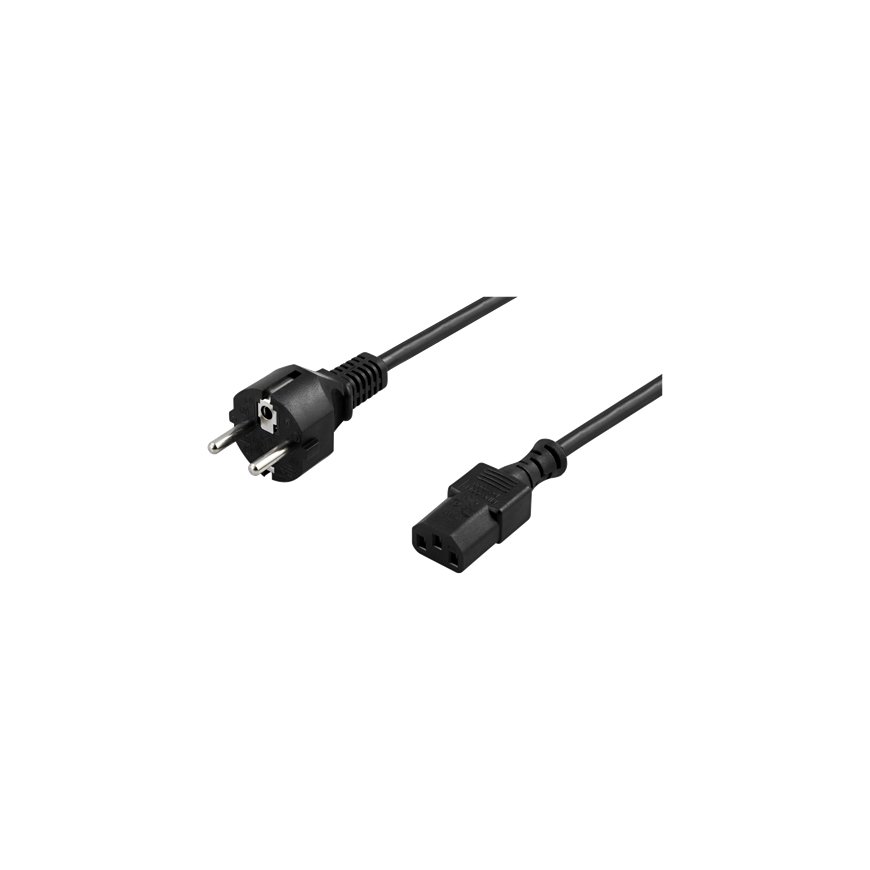 Deltaco DEL-111N virtajohto Musta 10 m CEE7/7 IEC C13