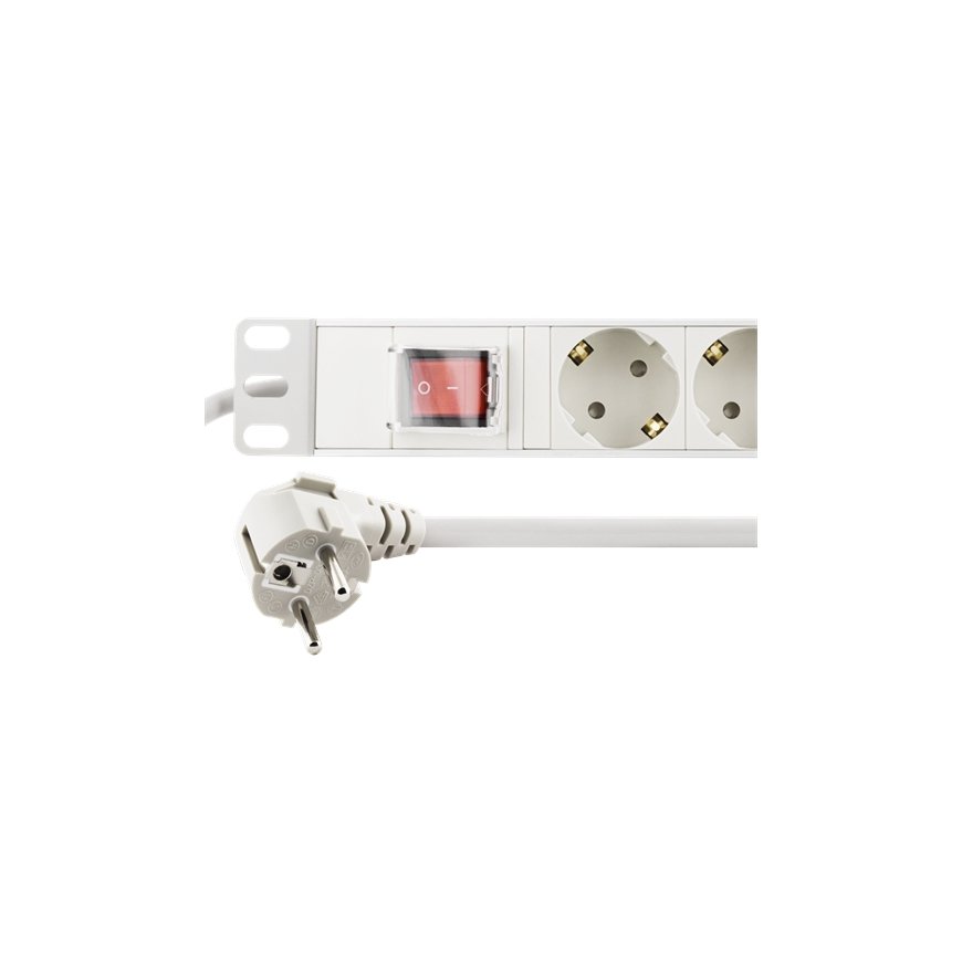Deltaco GT-8531W pikendusjuhe 3 m 8 vahelduvvoolu kontakt Hoonesisene Valge – 2