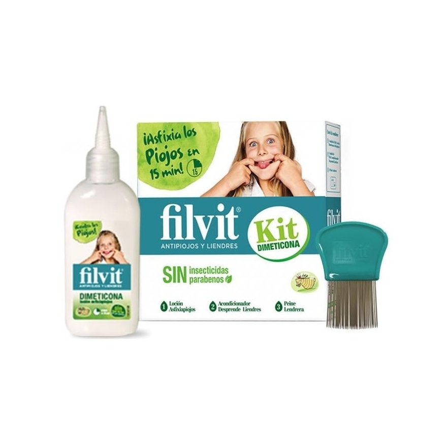 Filvit Dimeticona Anti Lice Lotion 125ml Set 3 Pieces