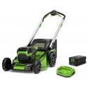 Battery self-propelled lawnmower Greenworks GD60LM46SPK4 60 V 1x4.0 Ah battery. Battery self-propelled lawnmower Greenworks GD60LM46SPK4 60 V 1x4.0 Ah battery.