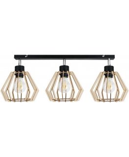 Hanging lamp Orno SOLIN wall and ceiling lamp, power max. 3x60W, E27, black, wooden