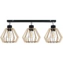 Hanging lamp Orno SOLIN wall and ceiling lamp, power max. 3x60W, E27, black, wooden Hanging lamp Orno SOLIN wall and ceiling lamp, power max. 3x60W, E27, black, wooden