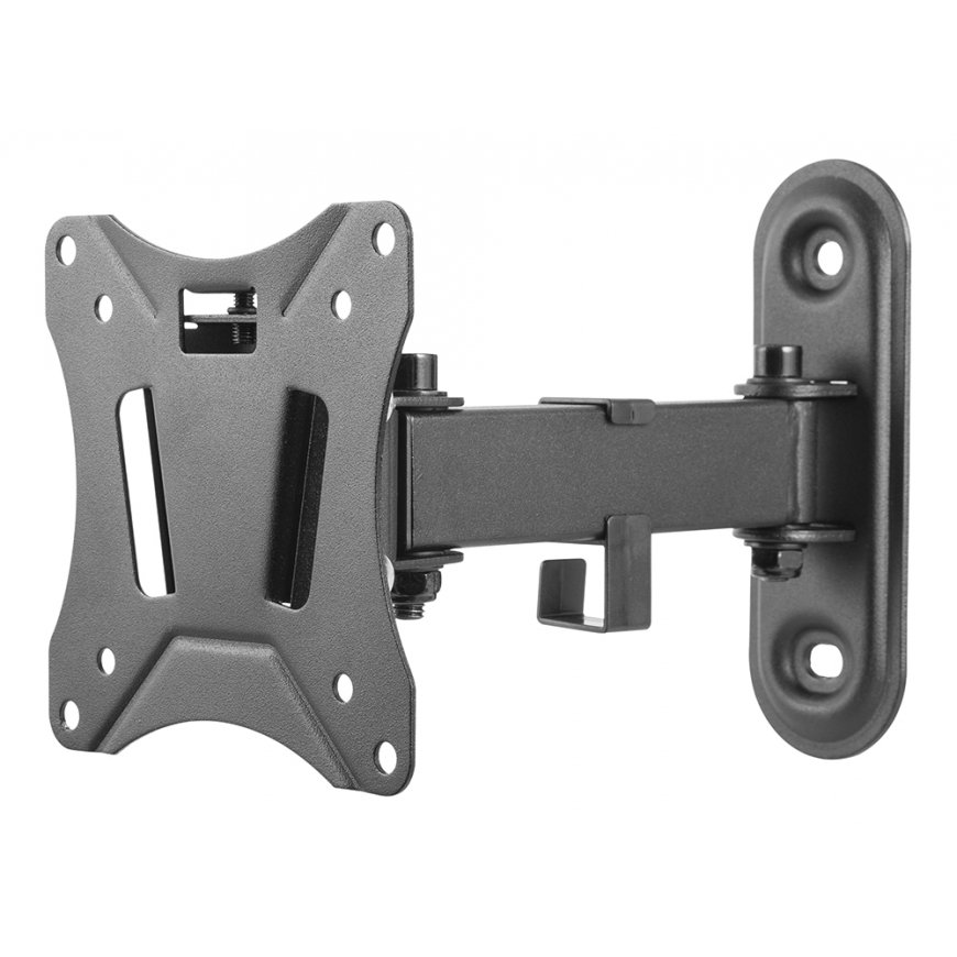 Deltaco ARM-0250 monitorin kiinnike ja jalusta 68,6 cm (27") Musta Seinä