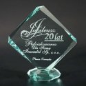 Tryumf Engraved glass trophy with case