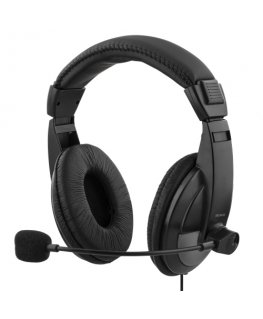 Deltaco HL-57 austiņas un brīvroku komplekts Vadu USB Type-A Melns
