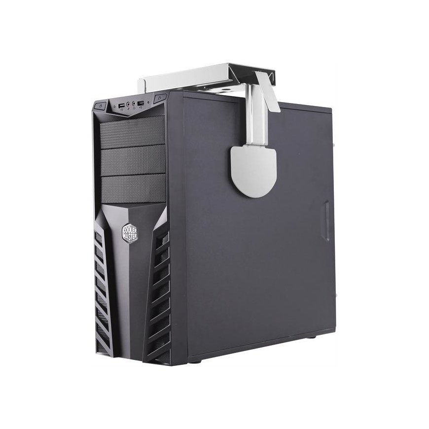 Deltaco SH-40 CPU holder Wall-mounted CPU holder Silver – 3