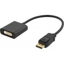 Deltaco DP-DVI14 video cable adapter 0.2 m DisplayPort DVI-I Black Deltaco DP-DVI14 video cable adapter 0.2 m DisplayPort DVI-I Black