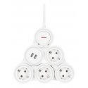 Deltaco GT-290 power extension 1.4 m 4 AC outlet(s) Indoor White Deltaco GT-290 power extension 1.4 m 4 AC outlet(s) Indoor White