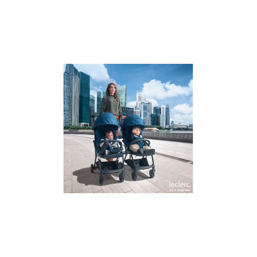 Leclerc Baby Twin/Duo stroller set, black – 5