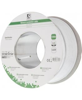 Deltaco TP-45H tīkla kabelis Balts 100 m Cat6 U/UTP (UTP)
