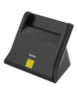Deltaco UCR-156 kiipkaardilugeja Hoonesisene/hooneväline USB USB 2.0 Must