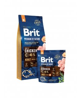 Brit Premium by Nature Adult M 15 kg Täiskasvanu Õun, Kana, Mais
