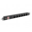 Lanberg PDU-06E-0200-BK блок распределения питания 6 розетка(и) 1U Черный Lanberg PDU-06E-0200-BK блок распределения питания 6 розетка(и) 1U Черный