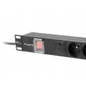 Lanberg PDU-06E-0200-BK toitejaotuskomponent (PDU) 6 vahelduvvoolu kontakt 1U Must Lanberg PDU-06E-0200-BK toitejaotuskomponent (PDU) 6 vahelduvvoolu kontakt 1U Must