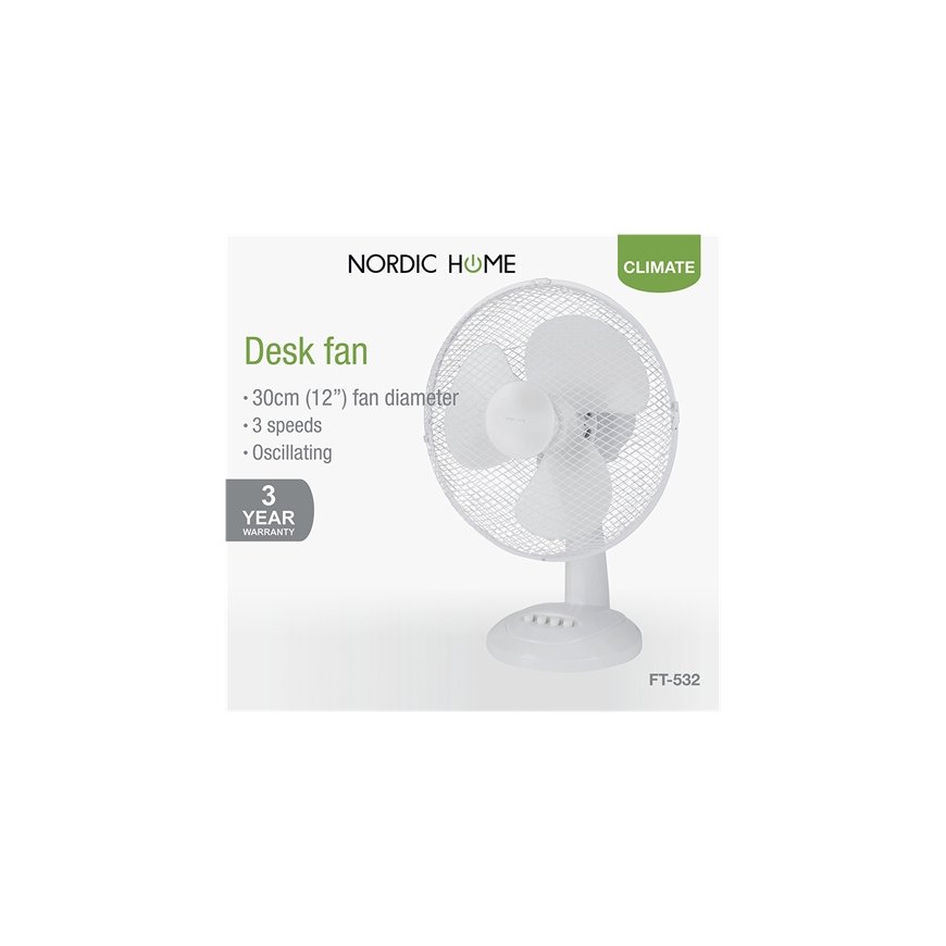 Deltaco FT-532 koduventilaator Valge – 5