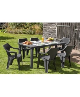Garden chair Dante Low Back grey