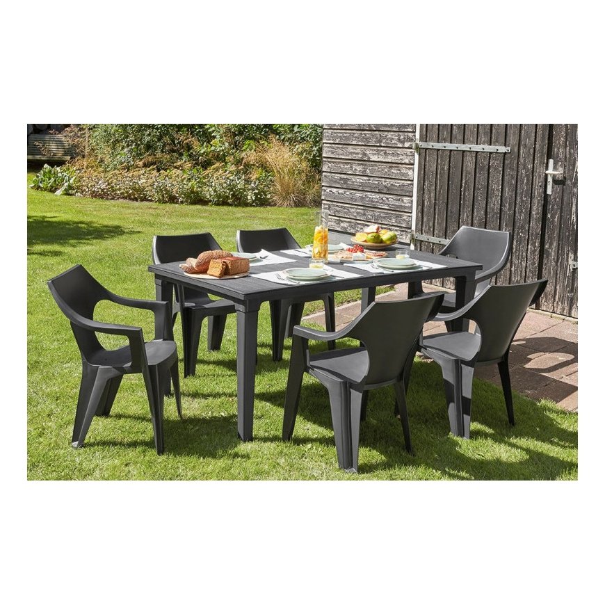Garden chair Dante Low Back grey