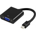 Deltaco DP-VGA3 video kabeļu aksesuārs 0,2 m mini DisplayPort VGA Melns