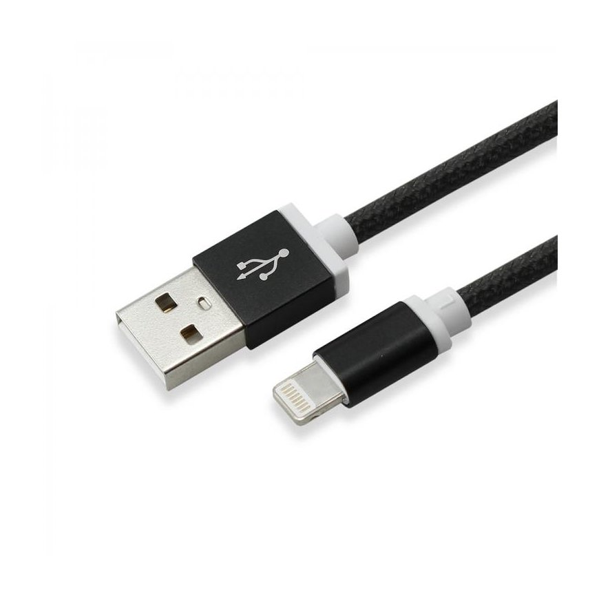 SBOX IPH7-B matkapuhelimen kaapeli Musta 1,5 m USB A Lightning