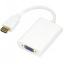 Deltaco HDMI-VGA8 video cable adapter White Deltaco HDMI-VGA8 video cable adapter White