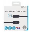 Deltaco USBC-1122M USB kabelis 1 m USB 3.2 Gen 2 (3.1 Gen 2) Balts Deltaco USBC-1122M USB kabelis 1 m USB 3.2 Gen 2 (3.1 Gen 2) Balts