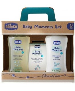 Chicco Baby Moments set bath lotion 200ml + body lotion 200ml + woda toaletowa 100ml