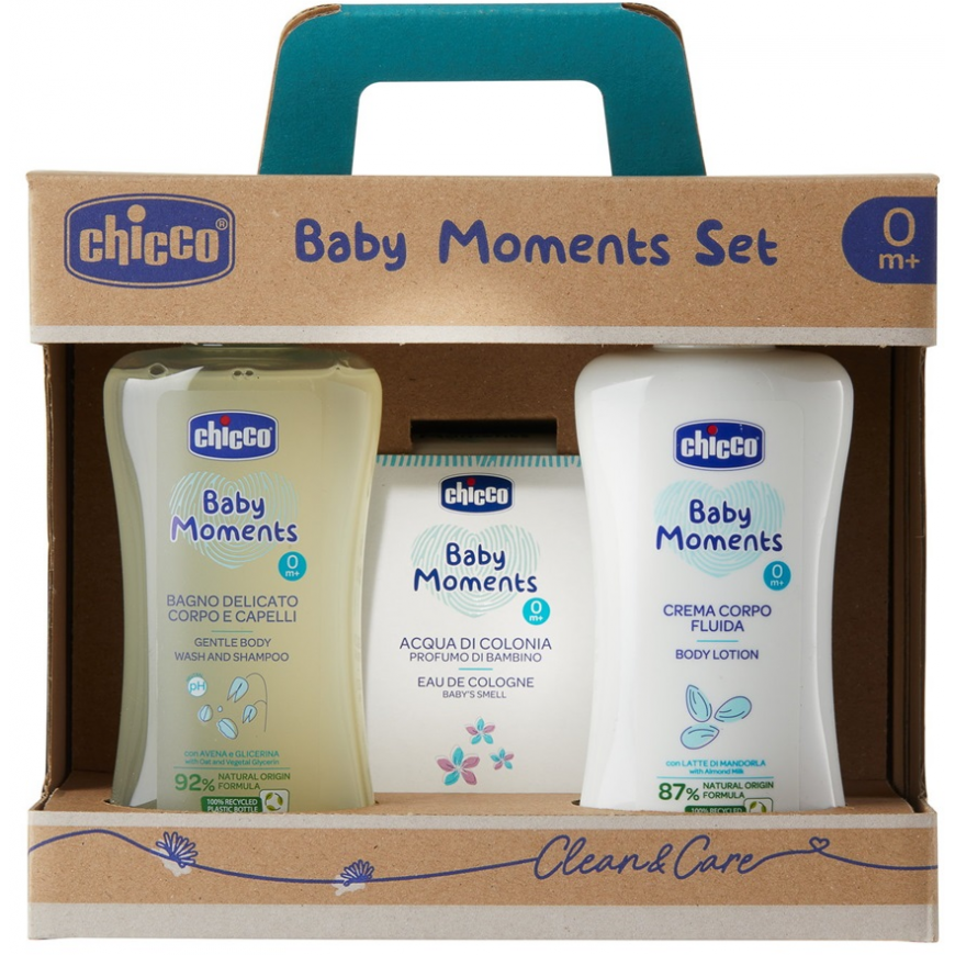 Chicco Baby Moments set bath lotion 200ml + body lotion 200ml + woda toaletowa 100ml – 2