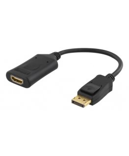 Deltaco DP-HDMI32 vaizdo kabelio adapteris 0,1 m HDMI A tipo (standartinis) USB A tipo Juoda