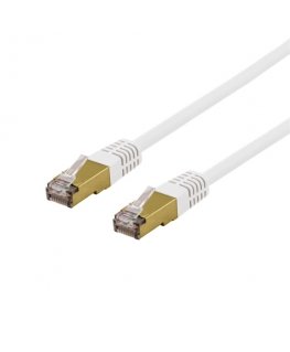 Deltaco SFTP-610VAH verkkokaapeli Valkoinen 10 m Cat6a S/FTP (S-STP)