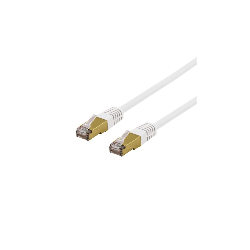 Deltaco SFTP-610VAH tinklo kabelis Balta 10 m Cat6a S/FTP (S-STP)