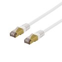 Deltaco SFTP-610VAH tinklo kabelis Balta 10 m Cat6a S/FTP (S-STP)