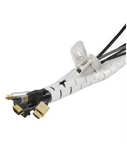 Deltaco LDR05 cable organizer Desk/Wall Cable flex tube White 1 pc(s)