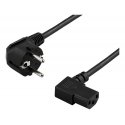Deltaco DEL-111D toitekaabel Must 10 m CEE7/7 IEC C13 Deltaco DEL-111D toitekaabel Must 10 m CEE7/7 IEC C13