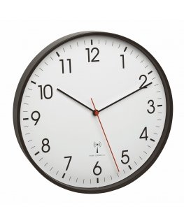 TFA-Dostmann 60.3537.01 Seina- ja lauakell Kvartskell Ümmargune Must