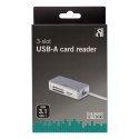 Deltaco UCR-147 kaardilugeja USB 3.2 Gen 1 (3.1 Gen 1) Type-A Hõbe, Valge Deltaco UCR-147 kaardilugeja USB 3.2 Gen 1 (3.1 Gen 1) Type-A Hõbe, Valge