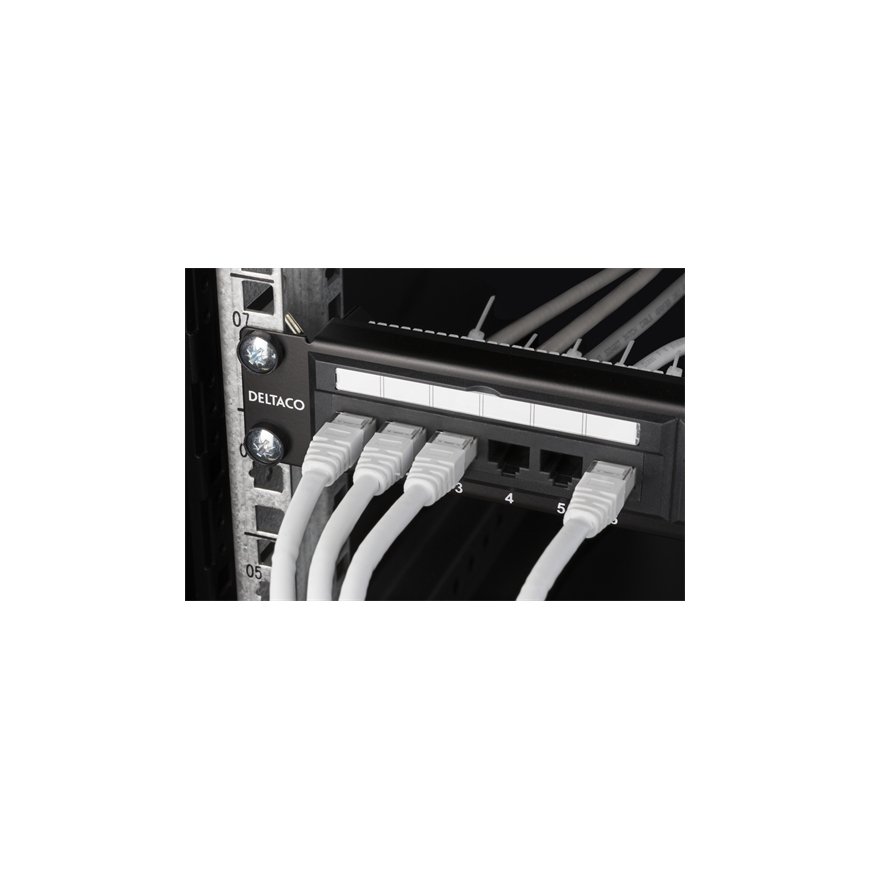 Deltaco PAN-112 патч-панель 1U – 5
