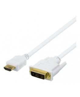 Deltaco HDMI-116AD videokaabliadapter 7 m HDMI tüüp A (Standard) DVI Valge