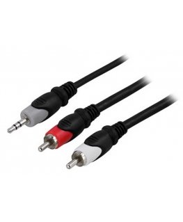 Deltaco MM-144 audio kabelis 15 m 3.5mm 2 x RCA Daudzkrāsains