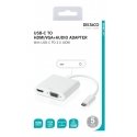 Deltaco USBC-HDMI16 sülearvuti dokk ja pordireplikaator USB 3.2 Gen 1 (3.1 Gen 1) Type-C Valge Deltaco USBC-HDMI16 sülearvuti dokk ja pordireplikaator USB 3.2 Gen 1 (3.1 Gen 1) Type-C Valge