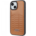 Case Audi Synthetic Leather MagSafe iPhone 15 Plus / 14 Plus 6.7" brown/brown hardcase AU-TPUPCMIP15M-GT/D3-BN Case Audi Synthetic Leather MagSafe iPhone 15 Plus / 14 Plus 6.7" brown/brown hardcase AU-TPUPCMIP15M-GT/D3-BN