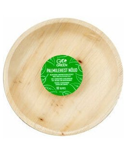 Palm leaf plates Go Green Ø23cm 10 pcs|0,37kg